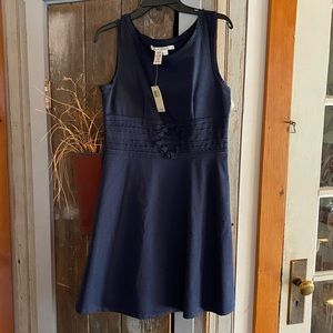 Navy blue skater dress